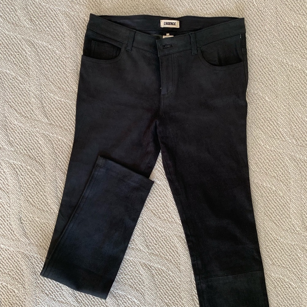 L’agence Lambskin Suede Pants